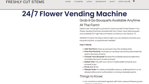 Freshly Cut Stems - Flower Vending Machine