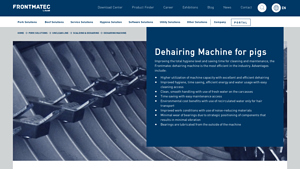 Frontmatec - Dehairing Machine for Pigs