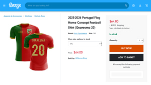 Airo Sportswear - 2025-2026 Portugal Flag Home Concept Football Shirt