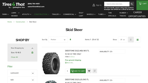 Deestone - D322 (ND) SKS TL 10-16.5 E Tire Only