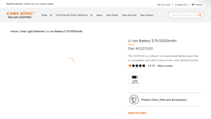 Gama Sonic - Li-ion Battery 3.7V/2000mAh