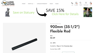 Garden Artisans - 900mm Flexible Rod