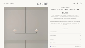 Volker Haug - Studio Glass Double Drop Chandelier