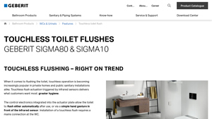 Geberit - Touchless Toilet Flushes