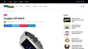Geek Alerts - Cryogen LED Watch