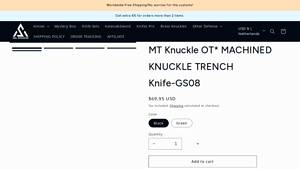 Gelshadow - OTF Knuckle Trench Knife