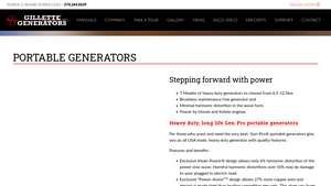 Gillette Generators - GPE-125EH Portable Generators