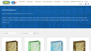 Glass Block Supply - Soft Shade Collection