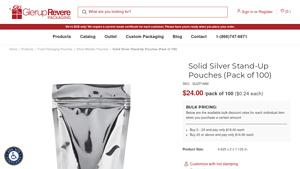 Glerup - Solid Silver Stand-Up Pouches