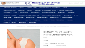 GL Medical Supplies - Bili-Mask™ Phototherapy Eye Protector