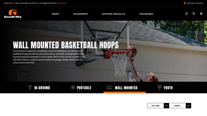Goalrilla - Adjustable Wall Mounted Basketball Hoops