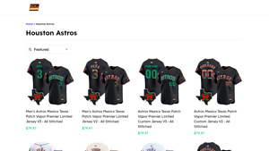Goku Sports - Men's Astros Mexico Texas Patch Vapor Premier Jerseys
