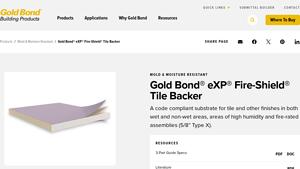 Gold Bond - eXP Fire-Shield Tile Backer