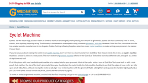 Gold Star Tool - Eyelet Machine