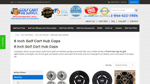 Golf Cart Tire Supply - 8 Inch Hub Caps