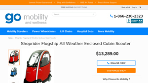 Shoprider - Flagship All Weather Enclosed Cabin Scooter