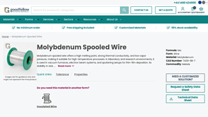Goodfellow - Molybdenum Spooled Wire