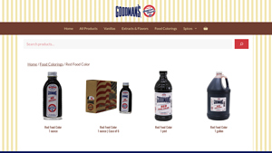 Goodman's - Red Food Color Options