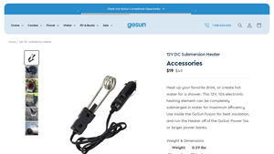 GoSun - 12V 10A Electronic Heating Element