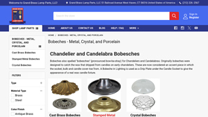 Grand Brass - Bobeches for Chandeliers and Candelabras