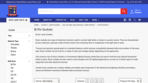 Grand Brass - Lamp Socket Pins