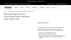 Grand Pops - M81 Woodland Camo Tape