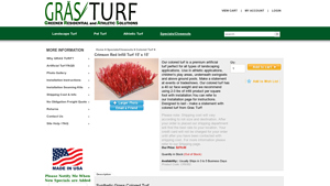 GrasTurf - Artificial Turf Crimson Red