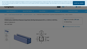 Unistrut - P1000/HG/10 Solid Strut Channel