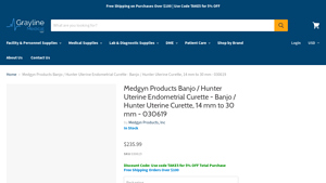 Medgyn Products - Banjo / Hunter Uterine Endometrial Curette