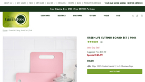 GreenLife - Cutting Board Set in Pink