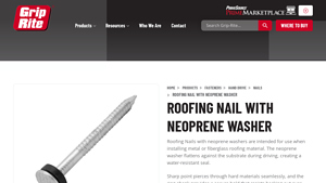 Grip-Rite - Roofing Nail with Neoprene Washer