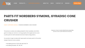 Gtek - Nordberg Symons Cone Crusher Parts