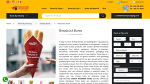 Halcon Packaging - Custom Breadstick Boxes