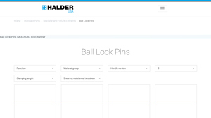 Halder USA - Ball Lock Pins