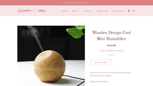 Happy Being Well - Wooden Design Cool Mist Humidifier