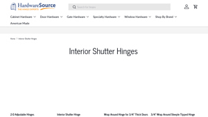 Hardwaresource - Interior Shutter Hinges