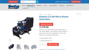 Kubota - 5.5 kW Micro Diesel Generator