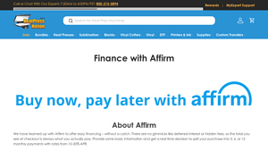 Heat Press Nation - Financing with Affirm