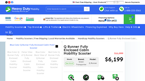 Heavy Duty Mobility - Q Runner Fully Enclosed Cabin Scooter