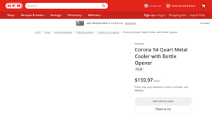 Corona - 54 Quart Metal Cooler with Bottle Opener