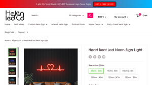 Helen Led Co - Heart Beat Neon Sign