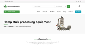 Hemp Trade Market - R-2 Hemp Stalk Processing System