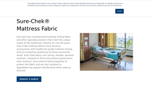 Herculite - Sure-Chek Healthcare Antimicrobial Mattress Fabrics