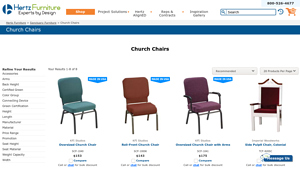 Hertz Furniture - Church Chairs