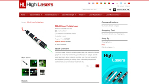 HighLasers - 500mW Green Portable Laser