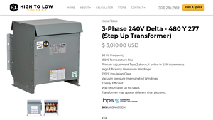 HighToLowVoltage - 3-Phase 240V Delta Transformer