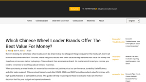 Chinese Wheel Loaders - Key Product Details