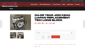 HMOTORS - JDM K24A Long Block