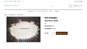 Hobby Chemical Supply - PVC Powder
