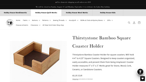 Thirstystone - Bamboo Square Coaster Holder